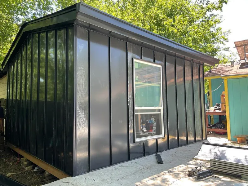 Black standing seam metal wall panels for Metal Roof Installation in Summit